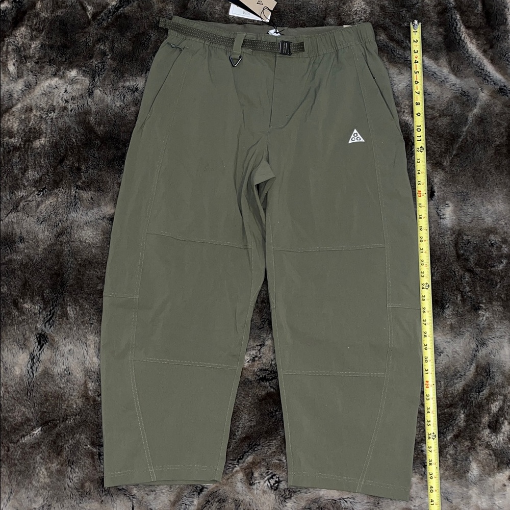 Nike ACG Hiking Pants Women's XL UV Protection Repel Belt zip pockets green $140 - Picture 8 of 10